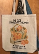 Cotton Canvas Tote Bags - Autumn Market Produce
